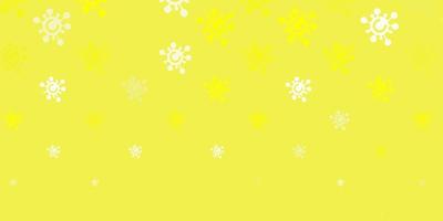 Light Yellow vector background with covid19 symbols