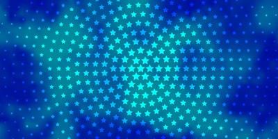 Plantilla de vector azul claro con estrellas de neón brillando ilustración colorida con tema de estrellas pequeñas y grandes para teléfonos celulares