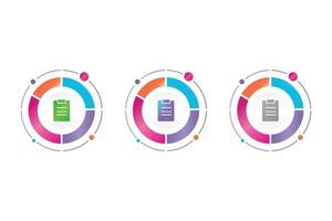 task icon in circle diagram vector