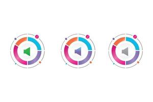 sound icon in circle diagram vector