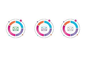 chat icon in circle diagram vector