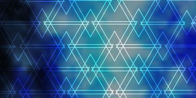 Plantilla de vector azul claro con triángulos de cristales Ilustración de degradado abstracto con diseño de triángulos para sus promociones