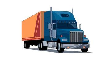 Cartoon Semi Truck Illustration vector