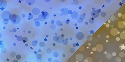 Vector texture with circles stars Colorful disks stars on simple gradient background Pattern for trendy fabric wallpapers