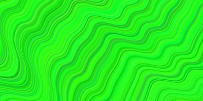 Light Green vector background with curved lines