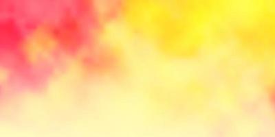 Light Orange vector backdrop with cumulus Gradient illustration with colorful sky clouds Pattern for your commercials