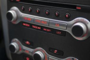 panel de control de música del coche foto