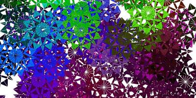 Light Multicolor vector template with ice snowflakes