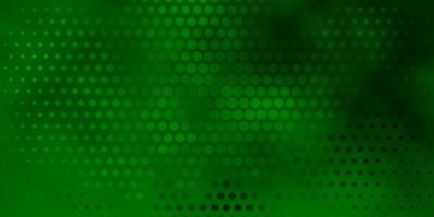 Fondo de vector verde claro con puntos, discos de colores abstractos en un patrón de fondo degradado simple para folletos folletos
