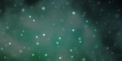 diseño de vector verde claro con estrellas brillantes ilustración colorida con patrón de estrellas degradado abstracto para folletos de anuncios de año nuevo