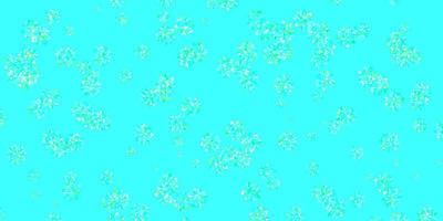 Light Blue Green vector backdrop with xmas snowflakes