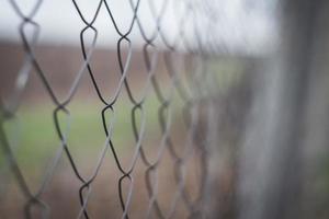 barbed wire on the fence photo