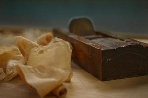 Plane and shavings photo