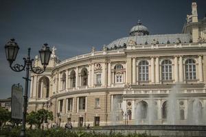 Odessa Opera theatre old city architecture fountain photo