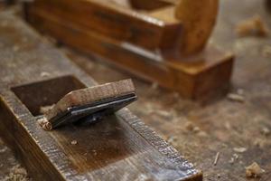 Plane and shavings photo