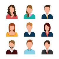 bundle of elegant business people vector