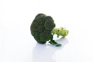Close up Broccoli on white photo