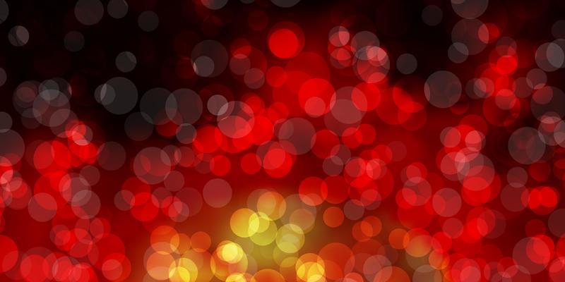 Dark Orange vector layout with circle shapes Illustration with set of shining colorful abstract spheres Design for your commercials