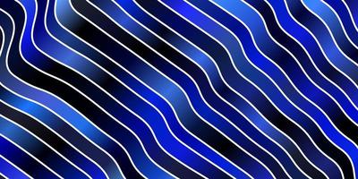 Dark BLUE vector texture with wry lines Abstract illustration with bandy gradient lines Pattern for websites landing pages