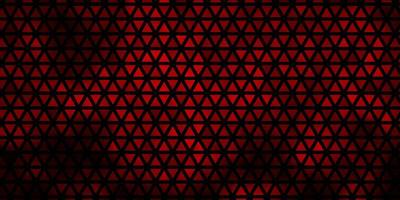 Dark Red vector backdrop with lines triangles