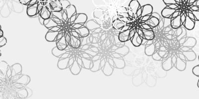 diseño natural vector gris claro con flores