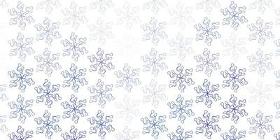 Light blue vector natural artwork with flowers