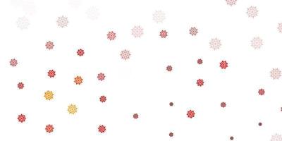 Light orange vector layout with beautiful snowflakes