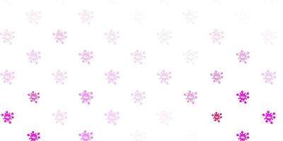 Light pink vector backdrop with virus symbols