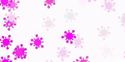 Light pink vector texture with disease symbols