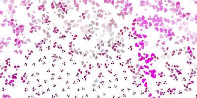 Light pink vector texture with memphis shapes