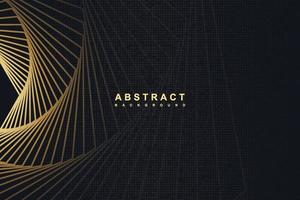 Abstract luxury background with golden line wave vector