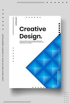 Cover design template set with abstract lines modern different color gradient style on background vector