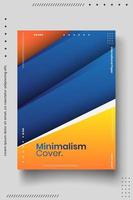 Cover design template set with abstract lines modern different color gradient style on background vector