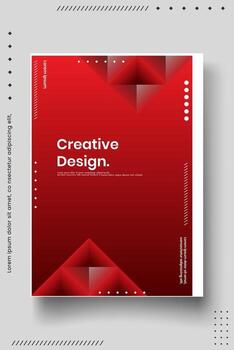Cover design template set with abstract lines modern different color gradient style on background vector