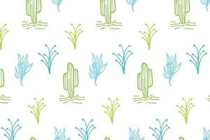 vector plant cactus pattern  seamless pattern