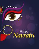 poster of happy navratri celebration vector