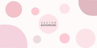 Fondo abstracto mínimo en fondo blanco y círculo de color rosa geométrico vector