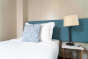 Abstract blur beautiful luxury hotel bedroom
