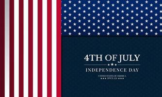 Happy 4th Of July USA Independence Day Background design with US flag vector