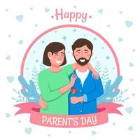 dia de los padres para el padre y la madre vector