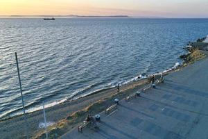 Vista aérea del terraplén en tokarevskaya koshka vladivostok Rusia foto