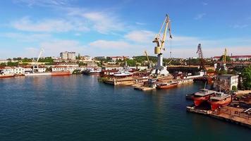 Aerial view of the coastline of Sevastopol photo