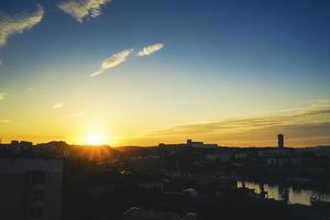 Cityscape dawn over Vladivostok Russia photo