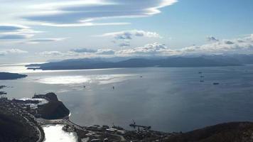 Aerial survey of Petropavlovsk Kamchatsky Russia photo