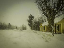 una tormenta de nieve en Quebec foto