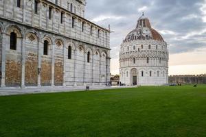 The cathedral and baptistery in Pisa photo