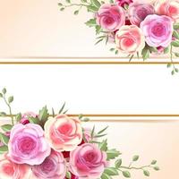 Realistic Pink Roses Background vector