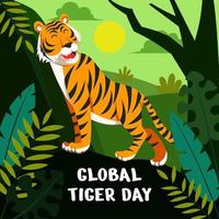 concepto del día mundial del tigre