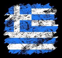 greece flag grunge brush background