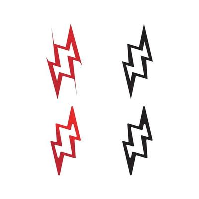 electric Vector lightning icon logo and symbols